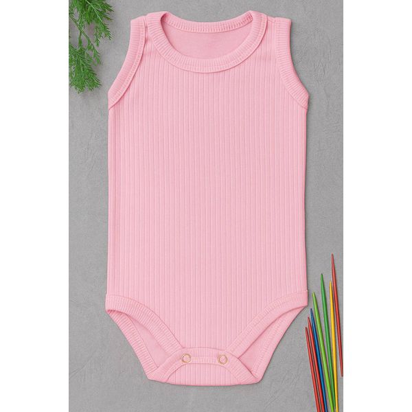 Body regata canelado Rosa