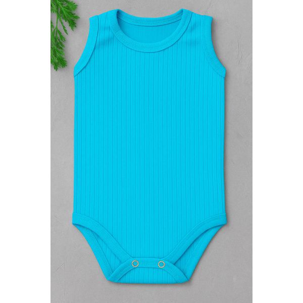 Body regata canelado Azul Turquesa