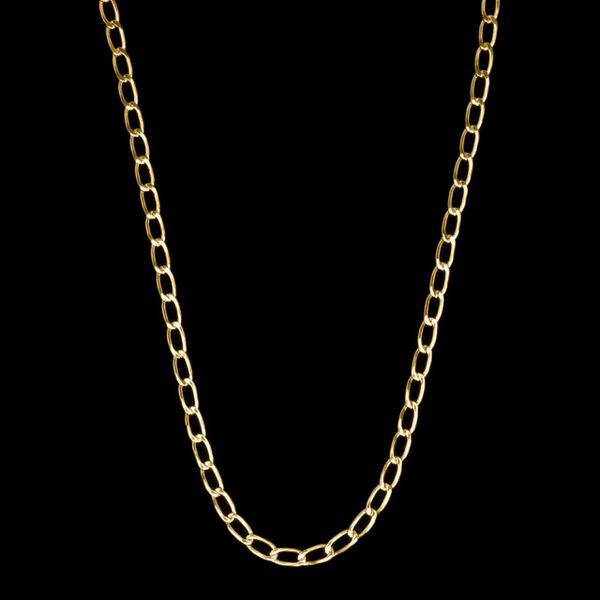 Corrente Grumet(2mm) - 60cm - Banhado a Ouro 18K