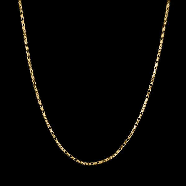Corrente Elo Cadeado(2,5mm) - 70cm - Banhado a Ouro 18K