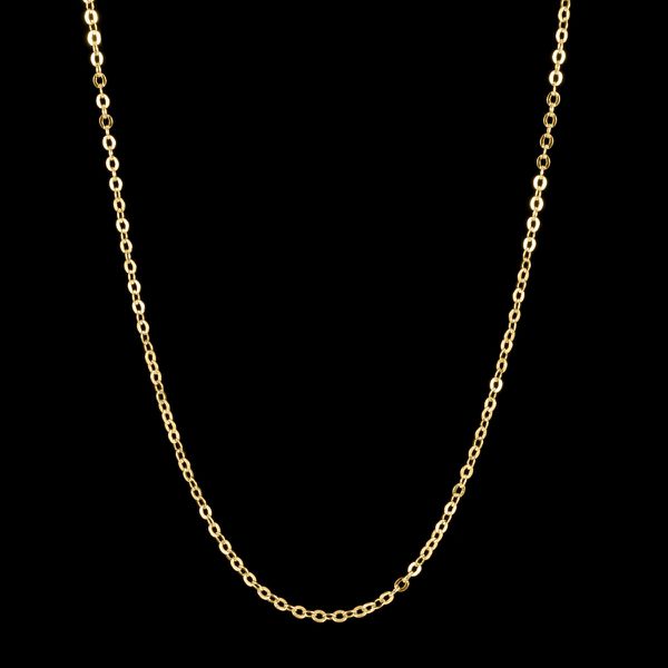 Corrente Elo Português(4mm) - 70cm - Banhado a Ouro 18K