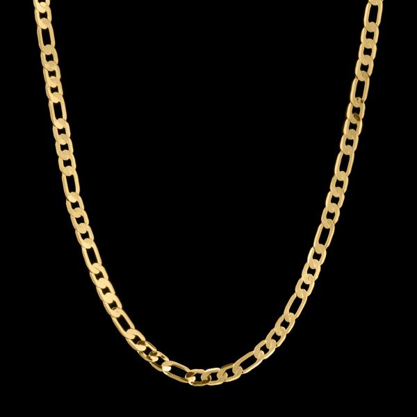 Corrente 3 por 1(3mm) - 60cm - Banhado a Ouro 18K