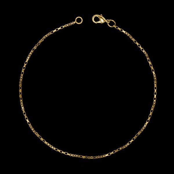 Pulseira Elo Chapado(2,5mm) - 19 cm ou 21 - Banhado a Ouro 18K