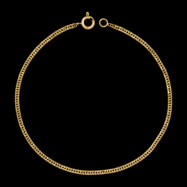 Pulseira Lacraia(2mm) - 19 cm ou 21cm - Banhado a Ouro 18K