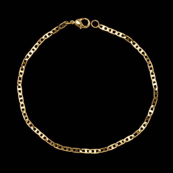 Pulseira Piastrini(2,5mm) - 19cm ou 21cm - Banhado a Ouro 18K