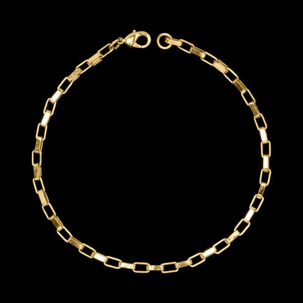 Pulseira Cartier(3mm) - 19cm ou 21cm - Banhado a Ouro18K