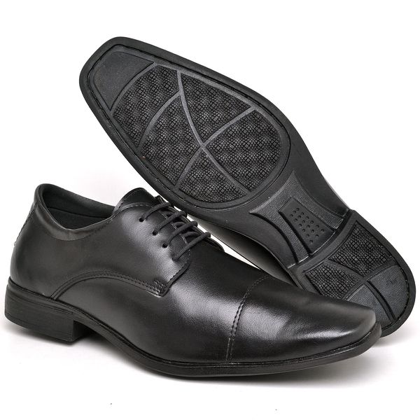 Sapato Masculino Social Preto de Luxo com Cadarço Elegante do 37 ao 44