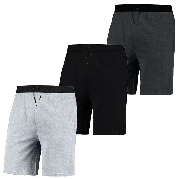 Kit 3 Bermudas Moletom Masculino Short Basica Com Amarração Lisa