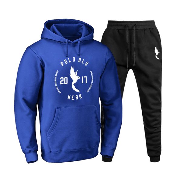 Moletom polo blu hot sale