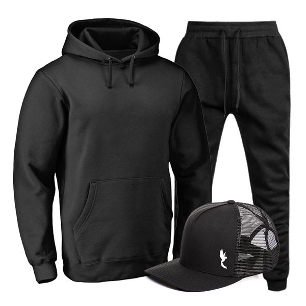 Kit Conjunto Blusa Moletom Ganguru Agasalho Outono Inverno E Bone