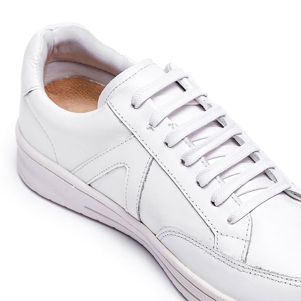Sapatênis Masculino Todo Branco Casual Advanced a-10 Design