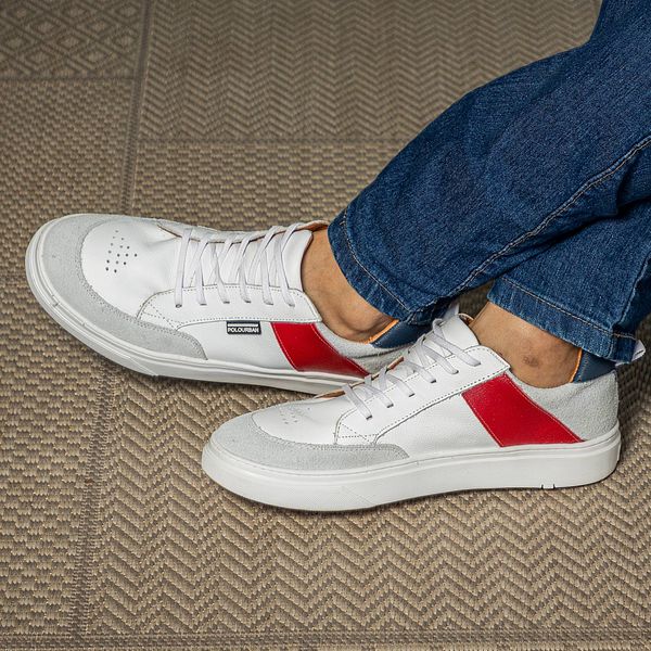 Tênis Oásis Masculino em Couro Tricolor