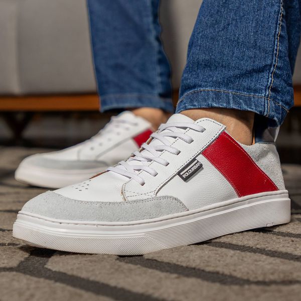 Tênis Oásis Masculino em Couro Tricolor