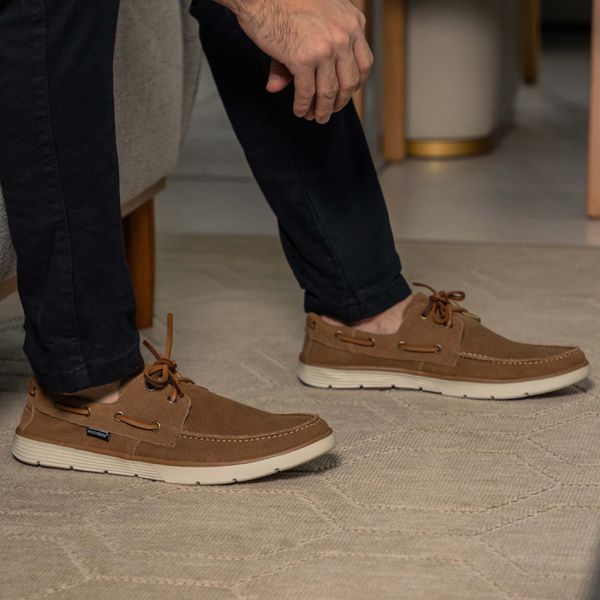 Mocassim Masculino Dockside Top Sider Camurça - Camel