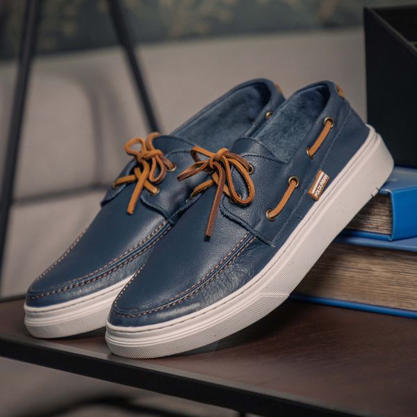 Mocassim Masculino Dockside Top Sider Camurça - Azul