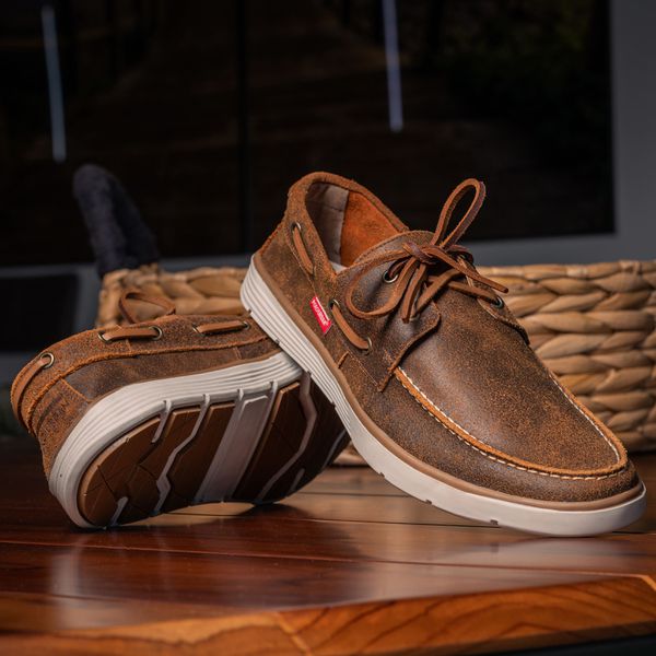 Mocassim Masculino Dockside Top Sider Camurça - Resinado