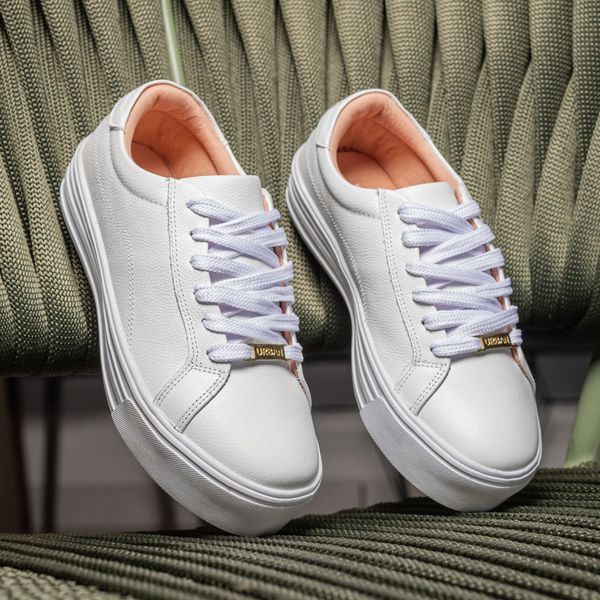 Tênis Feminino Confort Couro Legítimo Branco