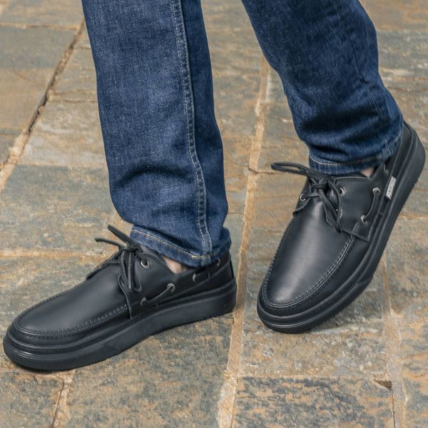 Mocassim masculino Ônix em couro Preto