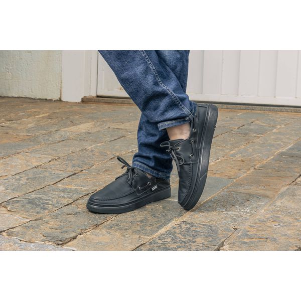 Mocassim masculino Ônix em couro Preto