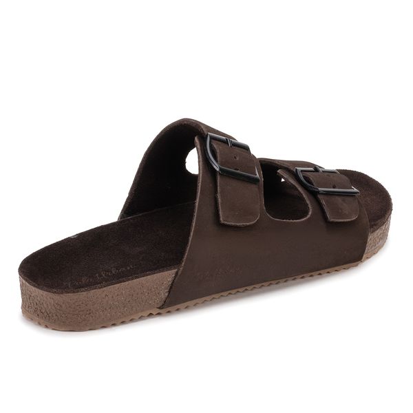 Sandália Polo Urban Zion em Couro Nobuck - Café