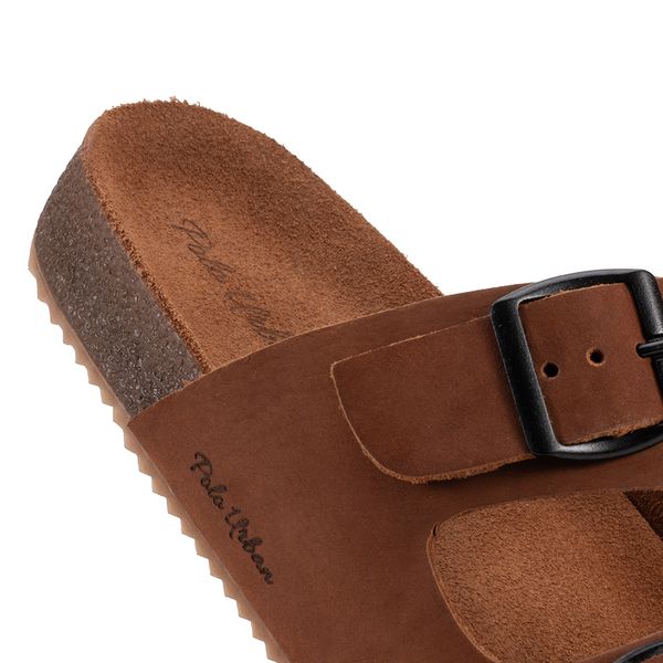 Sandália Polo Urban Zion em Couro Nobuck - Castor