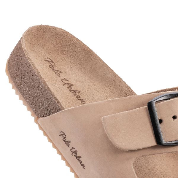 Sandália Polo Urban Zion em Couro Nobuck - Marfim