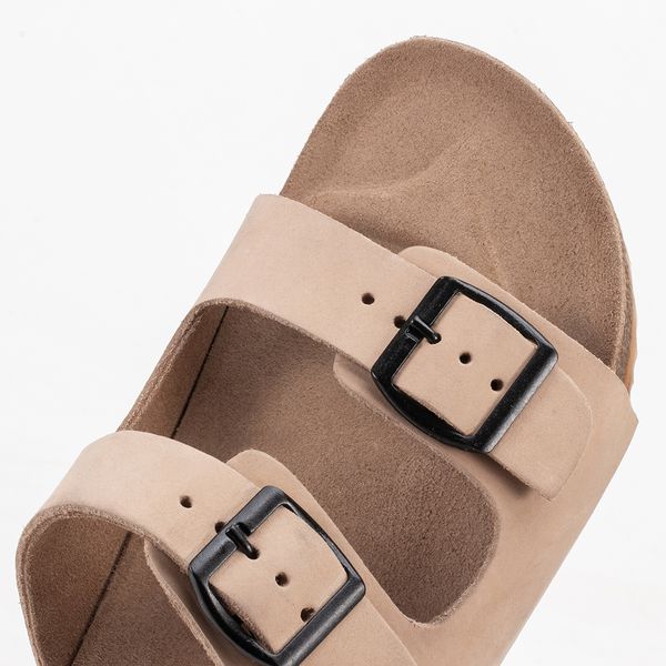 Sandália Polo Urban Zion em Couro Nobuck - Marfim