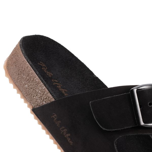 Sandália Polo Urban Zion em Couro Nobuck - Preto