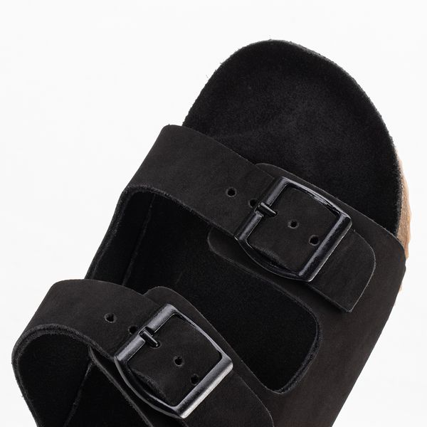 Sandália Polo Urban Zion em Couro Nobuck - Preto