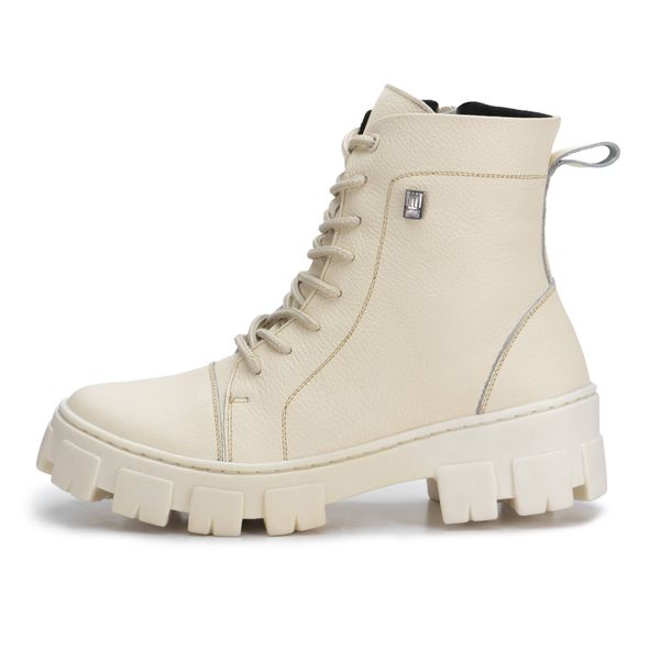 Bota Coturno Feminino Asher Salto Médio Off White