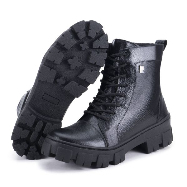 Bota Coturno Feminino Asher Salto Médio Preto