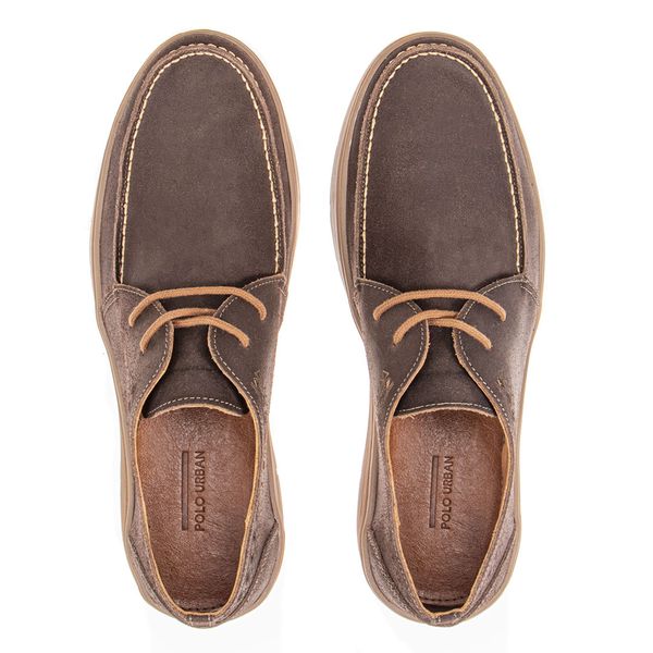 Dockside Alfa Masculino Em Couro - Resinado Café