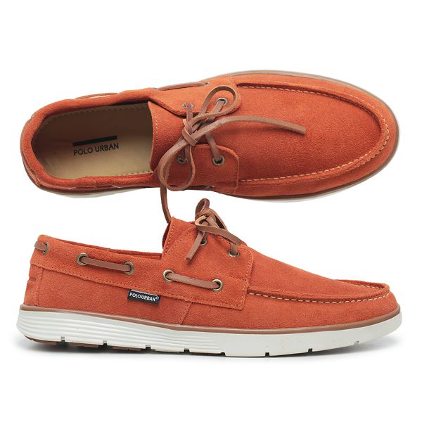Mocassim Masculino Dockside Top Sider Camurça - Laranja