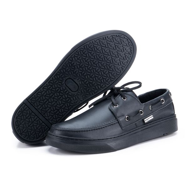 Mocassim masculino Ônix em couro Preto