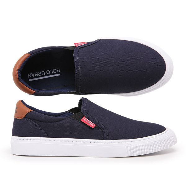 Slip on lona marinho