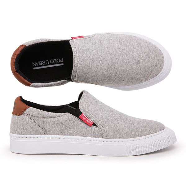 Slip on lona cinza