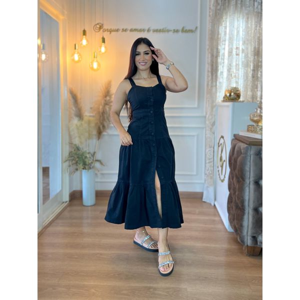 Vestido Jack Jeans Preto Por Katia Vilar Moda Cl ssica