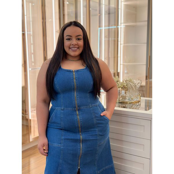 Women's plus cheap size denim dresses