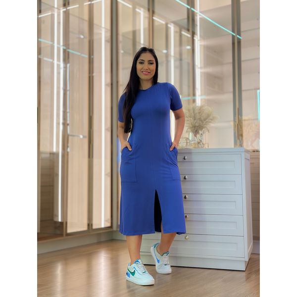 Vestido azul discount carbono