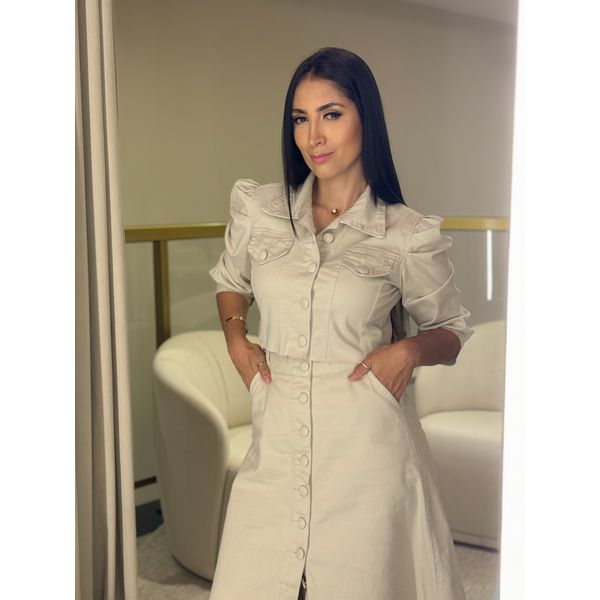 Jaqueta Nathy Jeans Areia