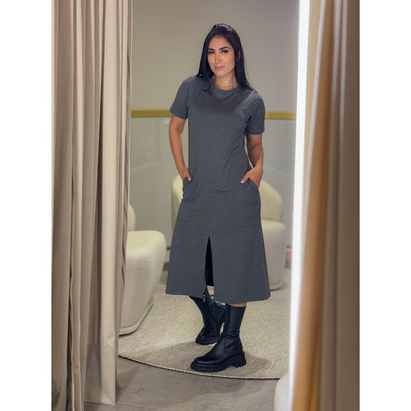 Vestido Cintia Chumbo