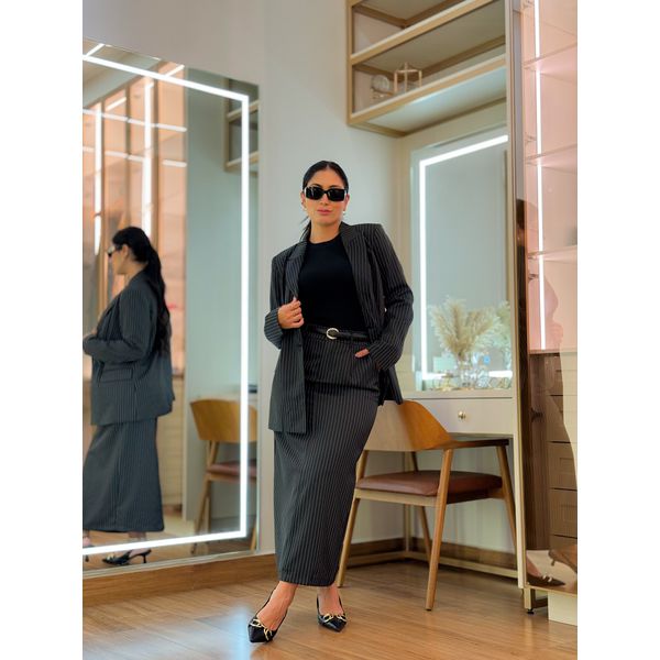 Conjunto Charlotte Risca De Giz Preto
