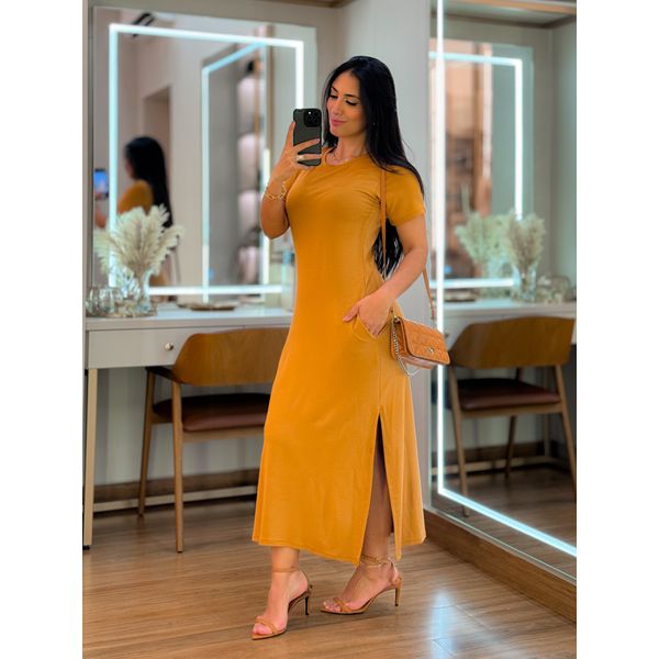 Vestido Cleo Caramelo