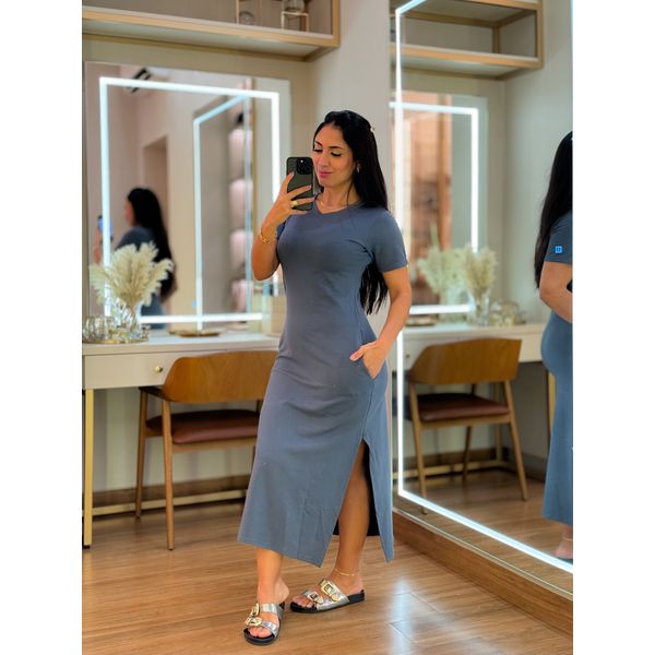 Vestido Cleo Cinza 