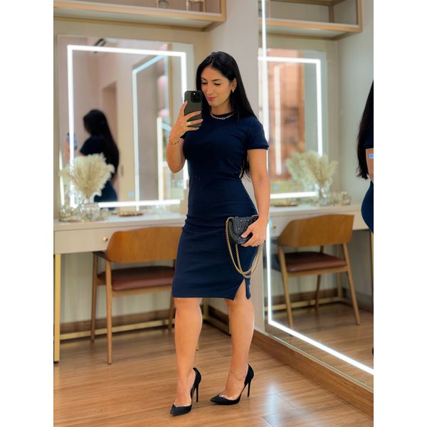 Vestido Tubinho Azul Marinho