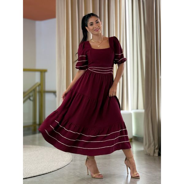 Vestido Carla Marsala
