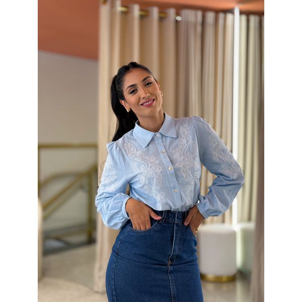 Camisa Luna Azul Bebe