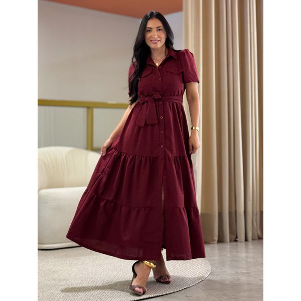 Vestido Barbara Marsala