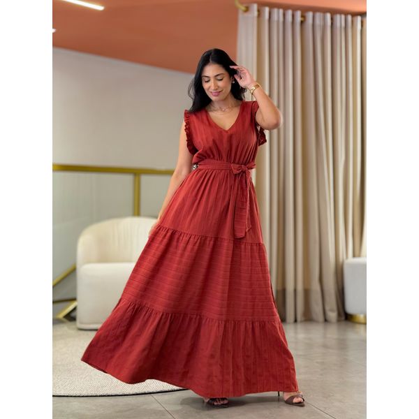 Vestido Angelica Plus Terracota