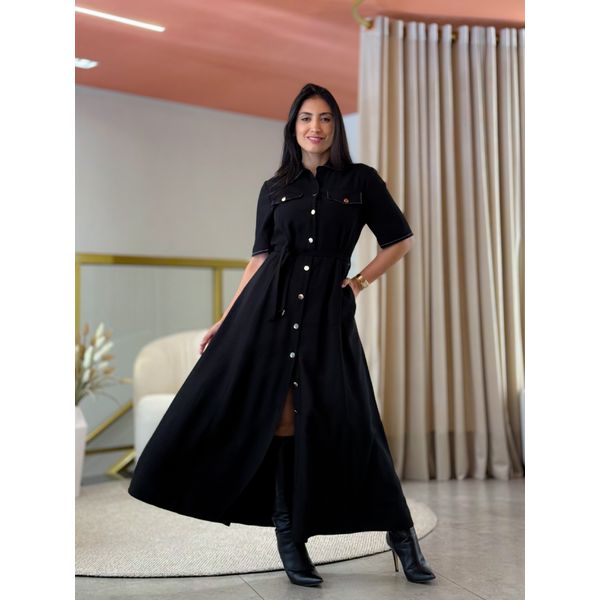 Vestido Joice Preto E Branco